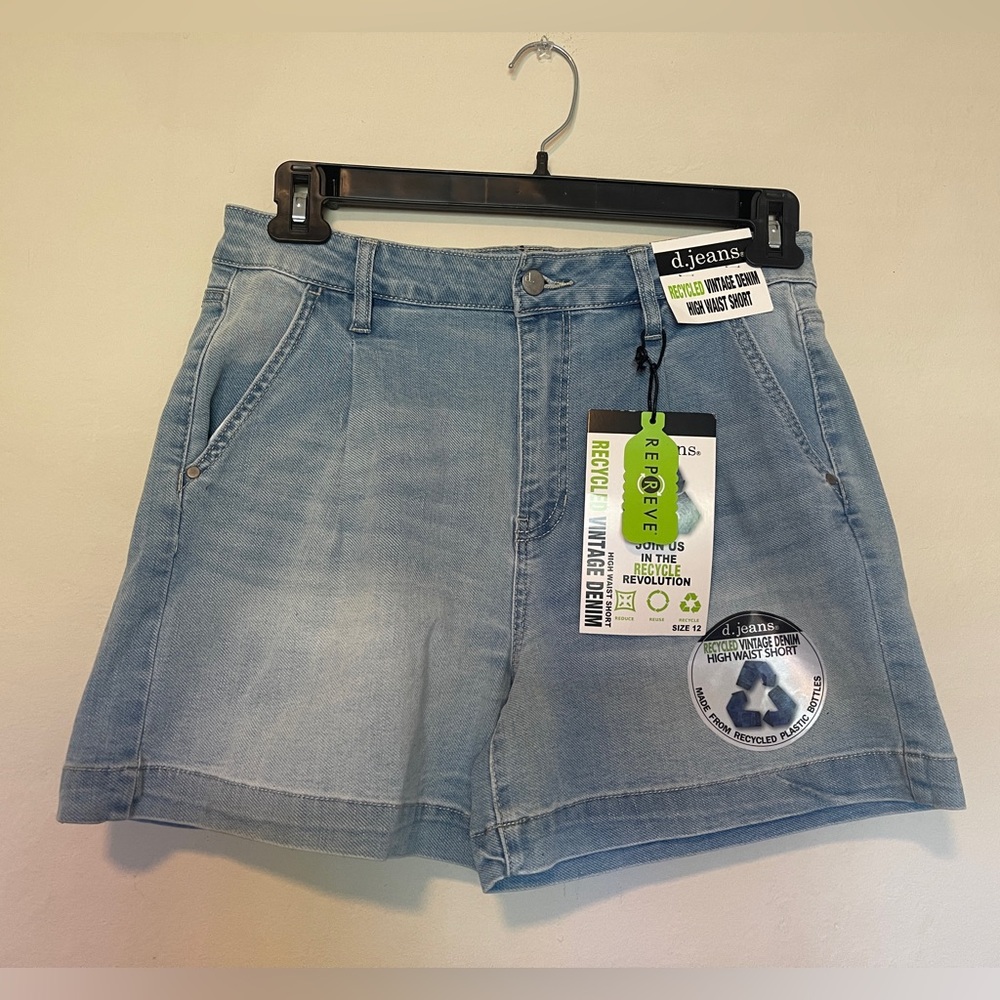d.jeans Recycled Vintage Denim High Waist Shorts Size 12